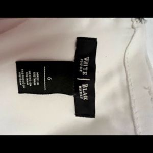 White House/ Black Market - White skirt medium length, polyester blend